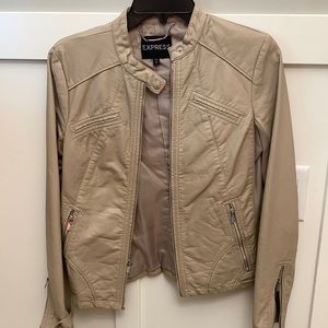 Tan express leather jacket